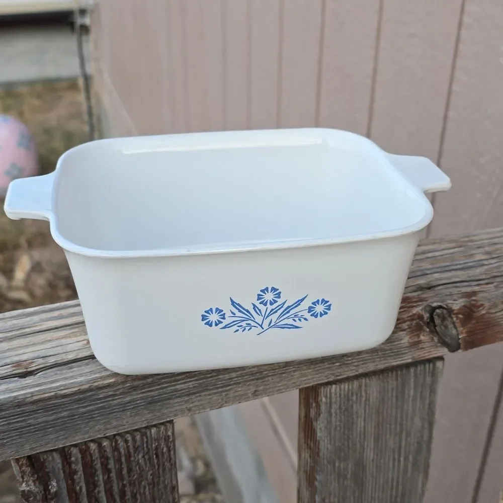 VTG Corning Ware Blue Cornflower Rectangular Dish P-4-B